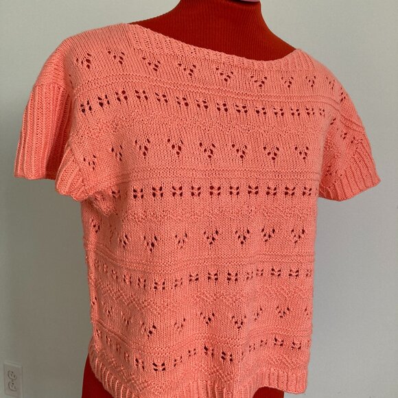 Flamingo Tee Hand knit Small/Medium - Picture 1 of 10